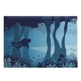 thumbnail image 1 of Diver Cutting Board, Shadowy Underwater Cave with Coral Reef Fish Types, Decorative Tempered Glass Cutting and Serving Board, in 3 Sizes, by Ambesonne, 1 of 2