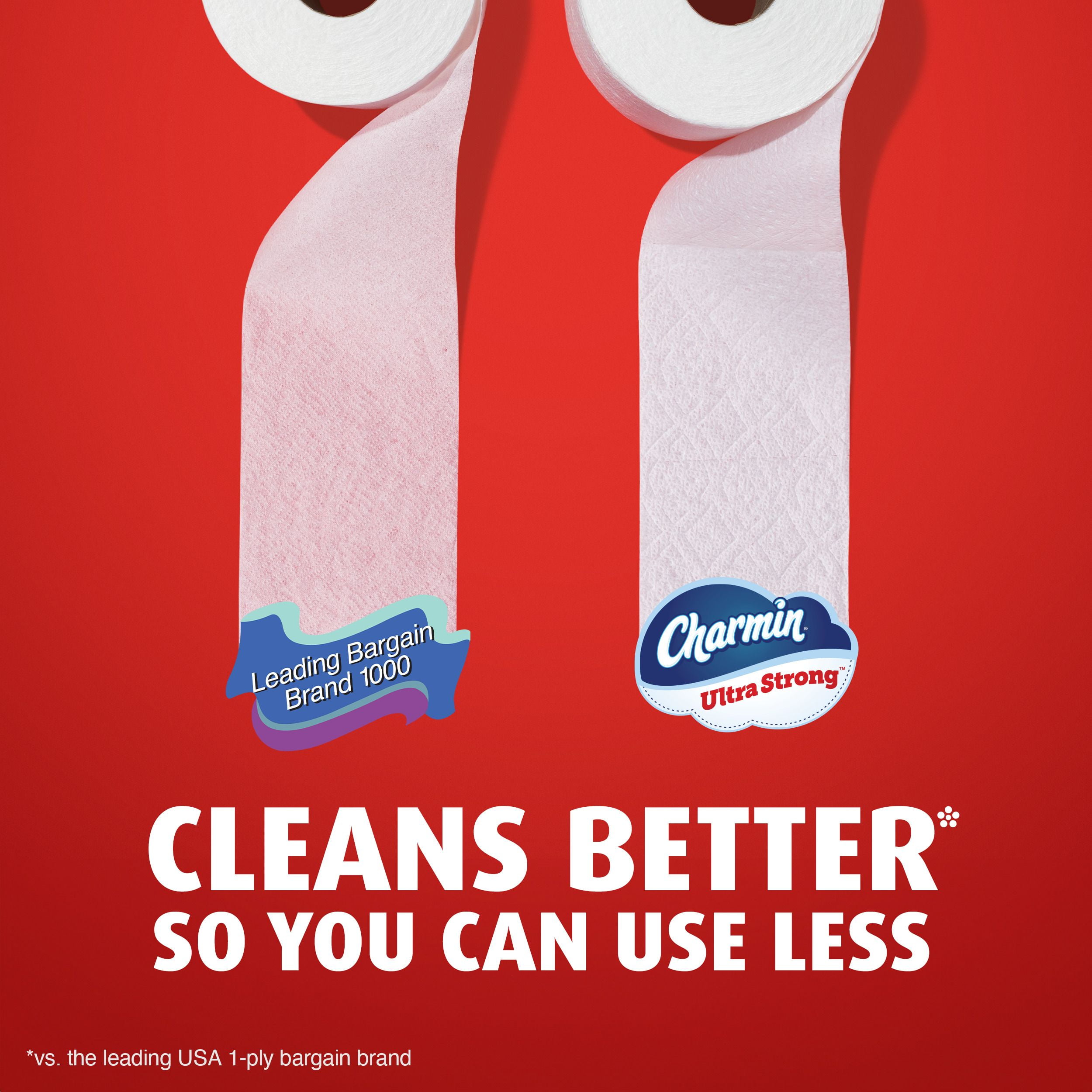 Charmin Toilet Paper Ultra Strong, 30 Triple Rolls = 90 Regular Rolls, 2-ply Bath Tissue, 30CT