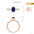 thumbnail image 5 of ANGARA Lab Grown Blue Sapphire Twisted Rope Shank Engagement Ring in 14K Rose Gold for Women (Size-7x5mm) | September Birthstone, Anniversary, Jewelry Gift for Women | Lab Grown Blue Sapphire Ring, 5 of 8