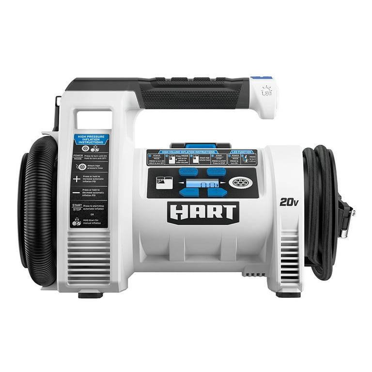 HART 20-Volt Cordless Dual Function Digital Inflator Kit (1) 20-Volt 1.5Ah Lithium-Ion Battery HART 20-Volt Cordless Dual Function Digital Inflator Kit (1) 20-Volt 1.5Ah Lithium-Ion Battery
