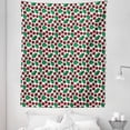 thumbnail image 1 of Fruit Tapestry, Detailed Hand Drawn Spotted Juicy Summer Raspberries Leaves Pattern, Fabric Wall Hanging Decor for Bedroom Living Room Dorm, 5 Sizes, White Green and Dark Pink, by Ambesonne, 1 of 1
