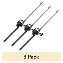 (3 pack) Zebco 808 Boss Hawg Spincast Reel and Fiberglass Fishing Rod Combo, 7ft. 2-piece
