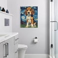 thumbnail image 6 of HFDF Dog Wall Art Dog Bathroom Wall Decor Starry Night Pictures Canvas Print Painting Artwork Home Decorations for Kitchen Bedroom Living Room Office 12x18inch Framed, 6 of 6
