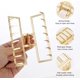 thumbnail image 3 of ZHAOCHENG Juego de 5 pinzas para el cabello flexibles y antideslizantes de metal dorado para mujeres y niñas, 3 of 5