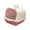 Pink White, variant on Hooded Cat Detachable Durable Cat Litter Tray Enclosed Cat Toilet Pink White