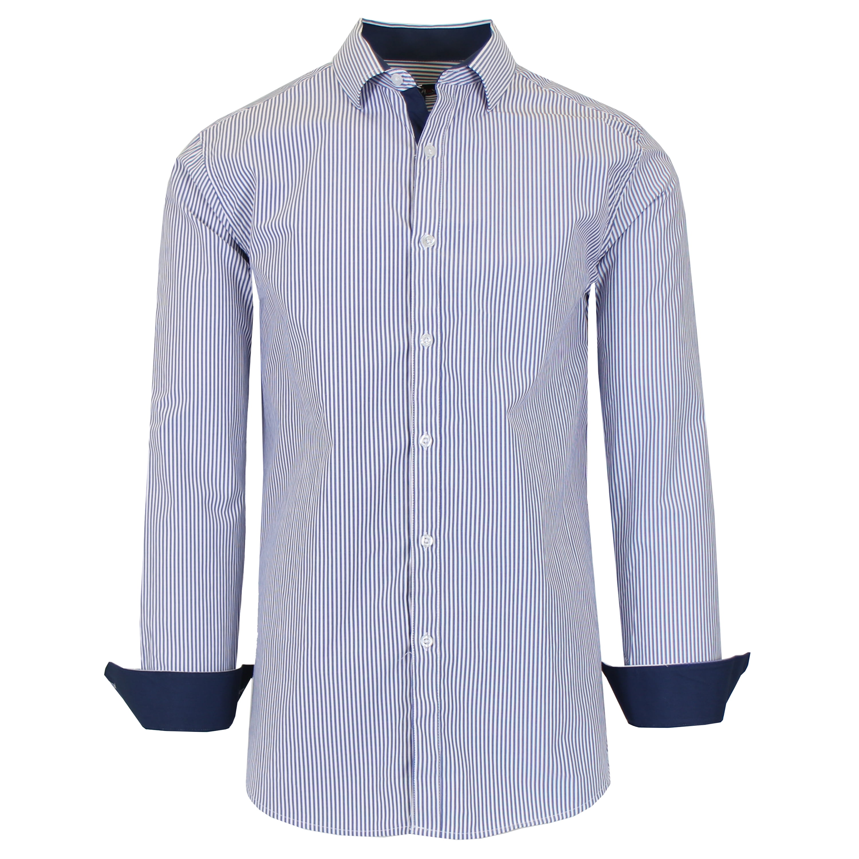 Men's Long Sleeve Slim Fit Dress Shirts (S2XL)