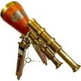 thumbnail image 3 of Maritime Treasures Antique Victorian Brass Leather Telescope Nautical Spyglass with Adjustable Wooden Tripod Stand, 3 of 3