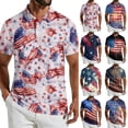 thumbnail image 6 of Men's USA 250th Anniversary American Flag Stars Polo Shirt Patriotic Casual Short Sleeve America 250 Merchandise, 6 of 6