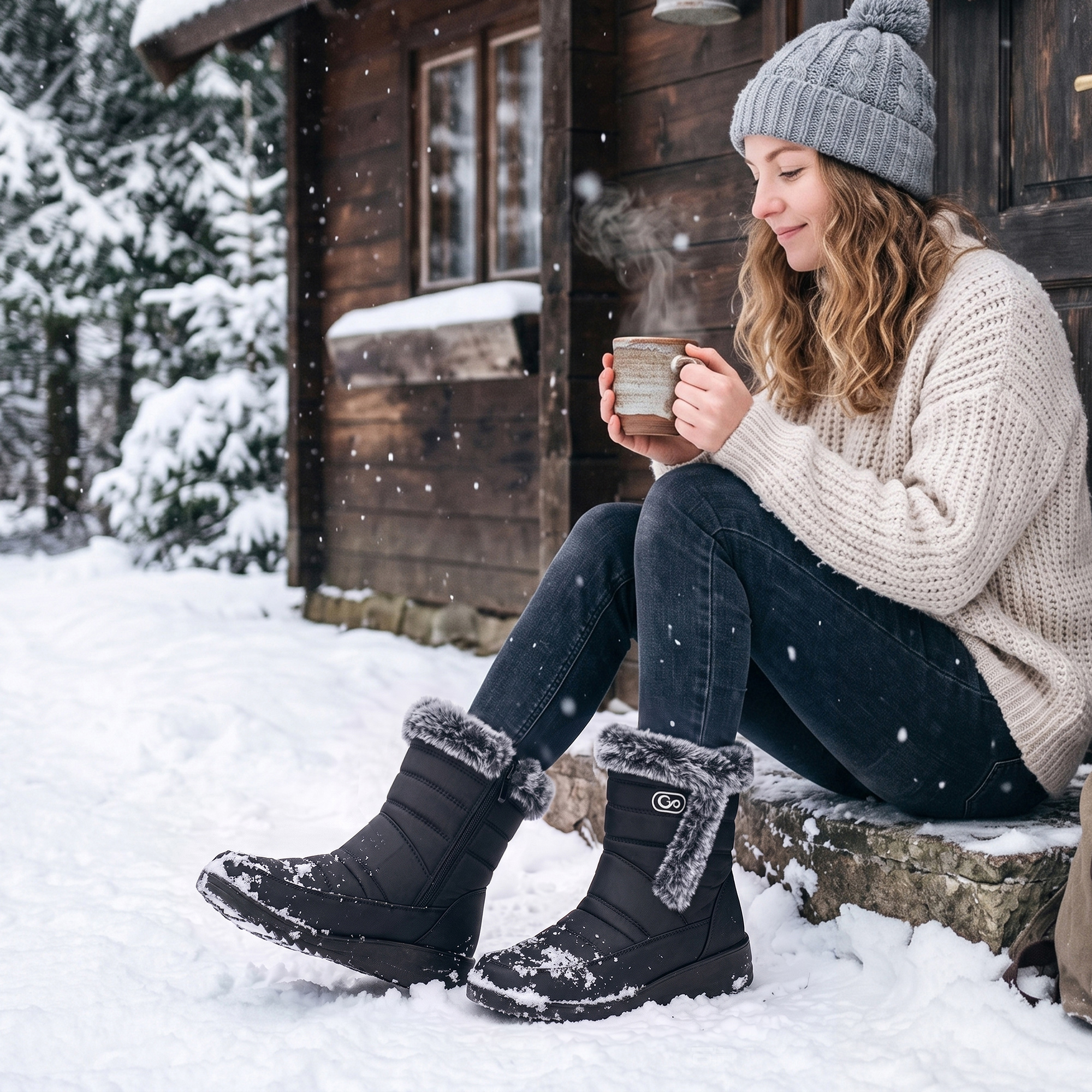 Ablanczoom Women's Waterproof Winter Snow Boot photo 2