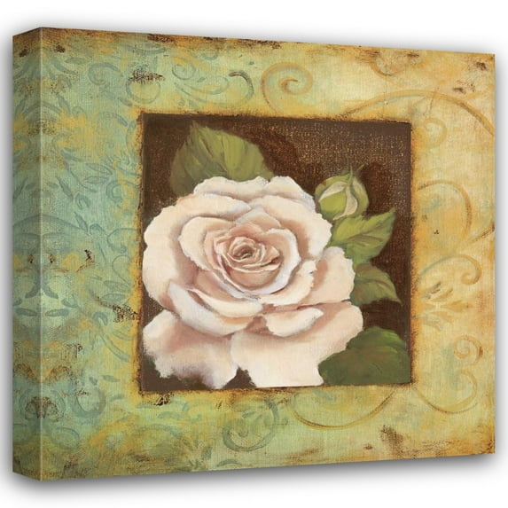 Jillian Jeffrey 28x28 Gallery Wrapped Canvas Wall Art Titled - Antique Rose III