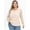 Beige, variant on Mengpipi Women's Plus Size Tops Waffle Knit Lace Long Sleeve Blouse Loose Casual Shirt 1X-5X
