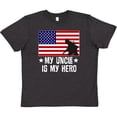 thumbnail image 3 of Inktastic Military Uncle is my Hero US Flag Youth T-Shirt, 3 of 5