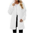 thumbnail image 3 of Fmbrln Womens Oversized Fuzzy Fleece Jackets Full Zip Up Long Sleeve Hooded Jackets Fall Winter Soft Warm Coat with Pockets, 3 of 4