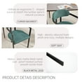 thumbnail image 3 of Hassch Modern Dining Chairs Set of 2, Accent Upholstered Armchairs with Padded Seat & Curved Back, Ergonomic Design, Black Metal Legs, Antique Green, 3 of 8