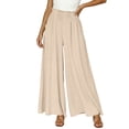 thumbnail image 6 of Dresfit Wide Leg Pants Woman Palazzo Linen Pants Summer 2026 Flowy Baggy Pant Loose Strech Plus Size Lounge Trousers with Pockets L, 6 of 6