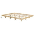 thumbnail image 6 of Queen Size Floating Bed Frame, Queen Bed Frame with LED Lights, Modern Low Profile Platform Bed Frame, Solid Pine Wood Slats Support, Noise Free, No Box Spring Needed, Natural, 6 of 6