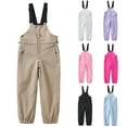 thumbnail image 4 of Snow Pants for Boys Girls Thincken Waterproof Ski Bib Insulated Warm Snowboard Snowpants Winter Warm Adjustable Overalls, 4 of 4