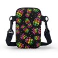thumbnail image 2 of HELLHERO Colorful Pineapple Pattern Design with Zipper Messenger Bag for Men, Women Outdoor Travel Daily Use Crossbody Sling Bag Polyester 4.33x1.97x7.09, 2 of 7