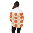 thumbnail image 4 of FORMRS Womens Scarf Winter Soft Long Big Warm Shawls Wrap Tassel Scarves, Orange Geometric Circles, 4 of 9