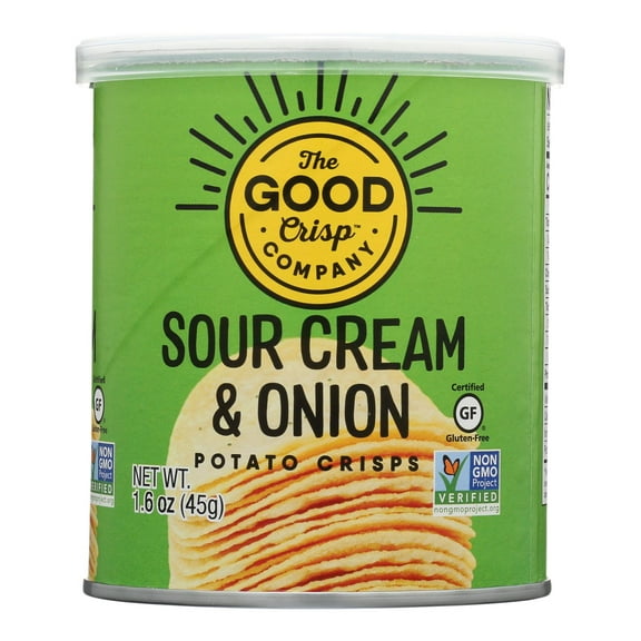 The Good Crisp Company Potato Crisps, Sour Cream And Onion Crisps, 1.6 Oz