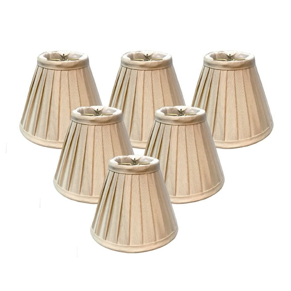 Royal Designs, Inc. Empire Pleated Chandelier Basic Shade CS-841BG-6, Beige, 3 x 6 x 5, Pack of 6