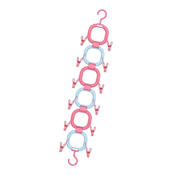 Organizador colgante para muñecas, estante de exhibición para almacenamiento de muñecas, decoración de pared que ahorra espacio, premium Rosa Azul