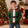 thumbnail image 2 of JAJAHO Kids Boys Christmas Hoodie 3D Printed Funny Santa Hoodie Xmas Holiday Party Tops For 1-16 Years, 2 of 5