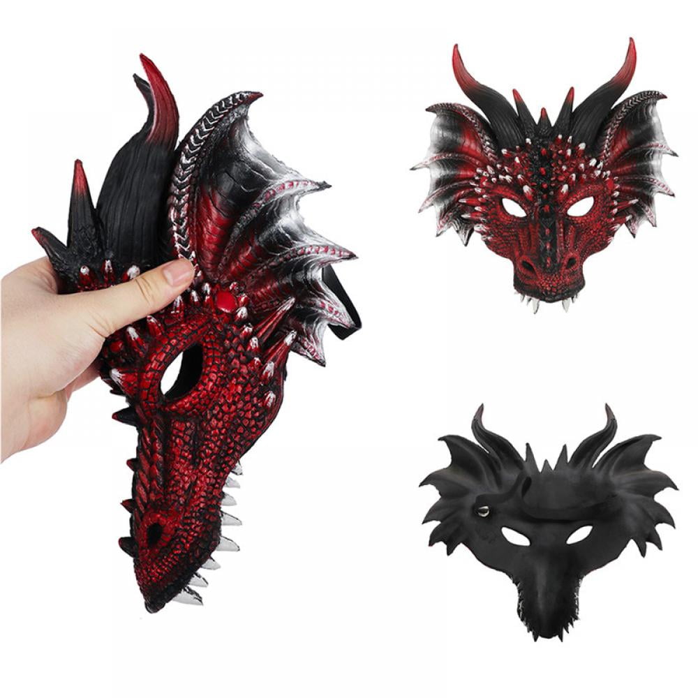 Black and Red Dragon Mask