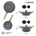 thumbnail image 2 of Batería De Cocina Lovecook con Revestimiento De Mármol Gris 6 Piezas, 2 of 6