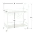 thumbnail image 6 of FirsTime & Co. Silver And Gray Francesca Bar Cart, Industrial, Metal, 30 x 13 x 32.5 in, 6 of 6