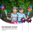 thumbnail image 5 of CIMAXIC pinwheel 20pcs Plastic Rainbow Pinwheel DIY Windmill Colorful Toy For Kids (Random Color),14.37"X5.91"X0.31", 5 of 5