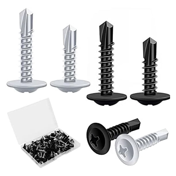 Tornillos de Metal Autorroscantes, Juego Acero Inoxidable 120P Autoperforantes Cabeza Surtidos para Paneles Yeso Madera