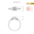 thumbnail image 5 of ANGARA Natural 0.69 Ct. Diamond Solitaire Ring in 14K White Gold for Women (Ring Size: 3.5), 5 of 10
