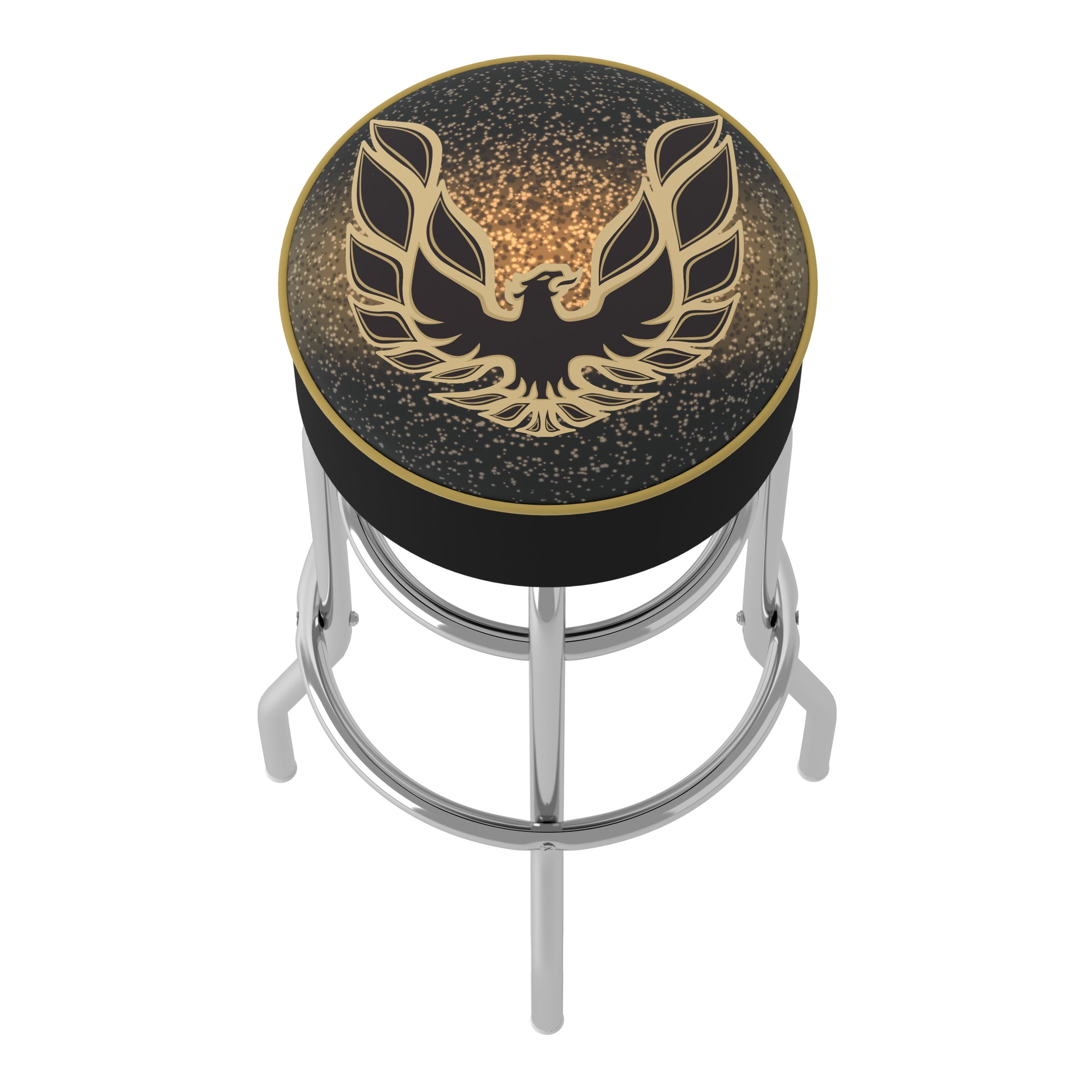 Trademark Gameroom Pontiac Firebird Black Bar Stool with Padded Seat