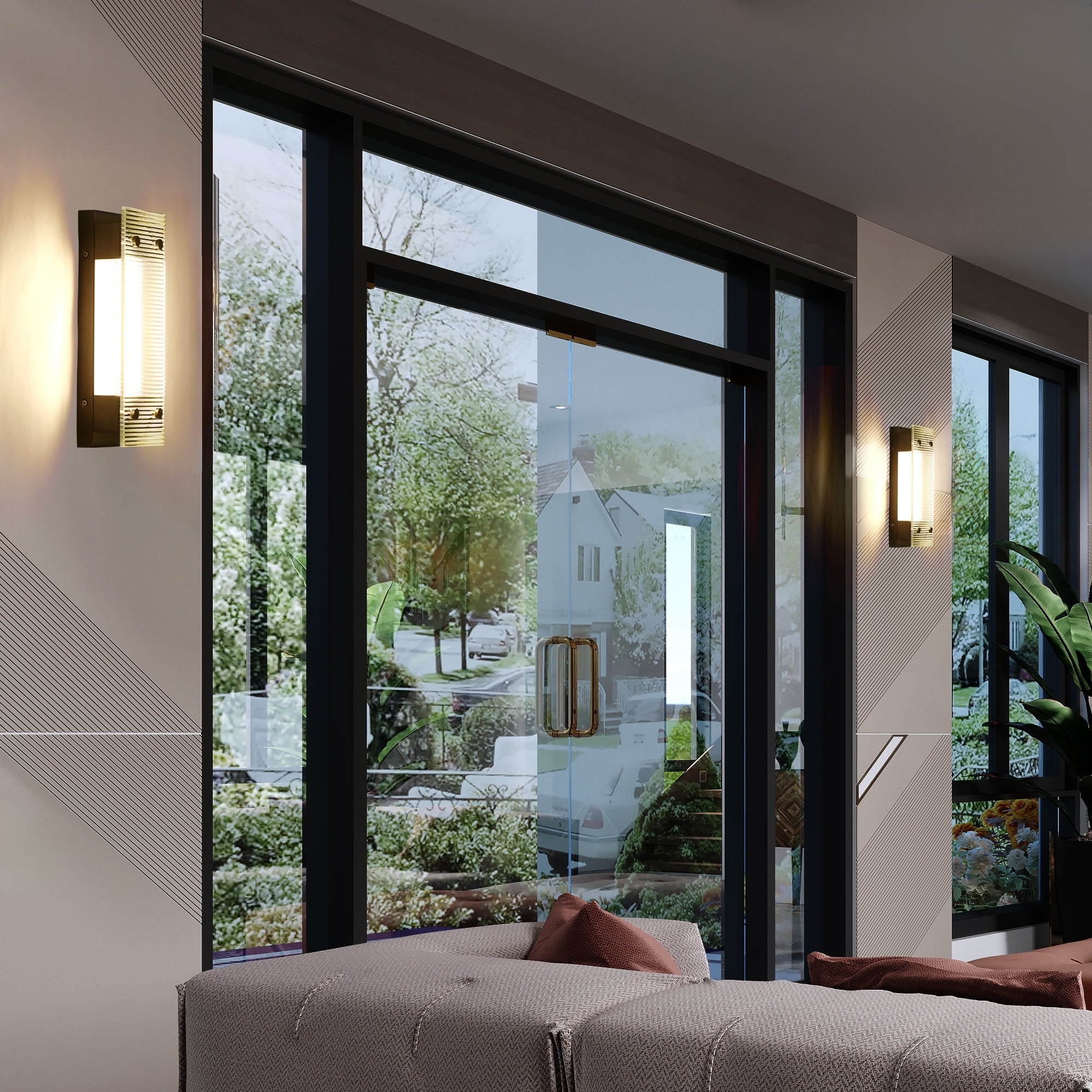 LNC Pontevedra 1-Lights 4.7" Modern Luxury Cylinder Integrated LED Wall Lights, Gunmetal Black