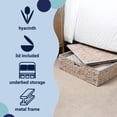thumbnail image 4 of happimess BSK2015D-SET2 Holden 30" Classic Costal Hand-Woven Hyacinth Wicker Under Bed Storage Basket with Lid, White Wash (Set of 2), 4 of 5