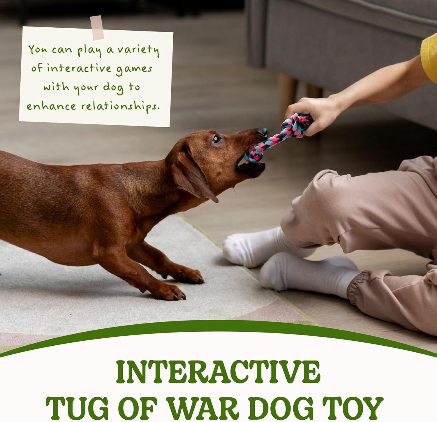Puppy Rope Toy, Dog Rope Toy for Small Dogs, Puppy Teething Toys, Cotton Interactive Tug of War Dog Toy for Puppies Boredom, Dog Chew Toys for Aggressive Chewers Small Breed