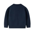 thumbnail image 3 of WhouRiu Toddler Boys Sweater Long Sleeve V-Neck Basic Knit Top Kids Soft Comfy Fall Winter Pullover Sweater Blue,Sized 3-4, 3 of 6