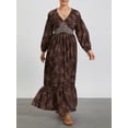 thumbnail image 6 of Lamuusaa Women’s Bohemian  Dress Summer Half Sleeve Shirred Waist A-Line Dress Long Flowy Dress, 6 of 6