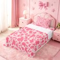 thumbnail image 5 of meiyoeat Bright Pink Cow Print Twin Sheets,Cute Farm Animal Bedding For Girl,3-Piece,1 Fitted Sheet and 1 Pillowcase, 5 of 6