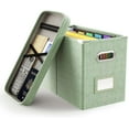 thumbnail image 1 of File Organizer Box File Box for Letter Size Files Storage Hanging File Folder Organizer with Mesh Pocket on Lid Portable Filing Box with Handle for Office/Home/School( ), 1 of 7