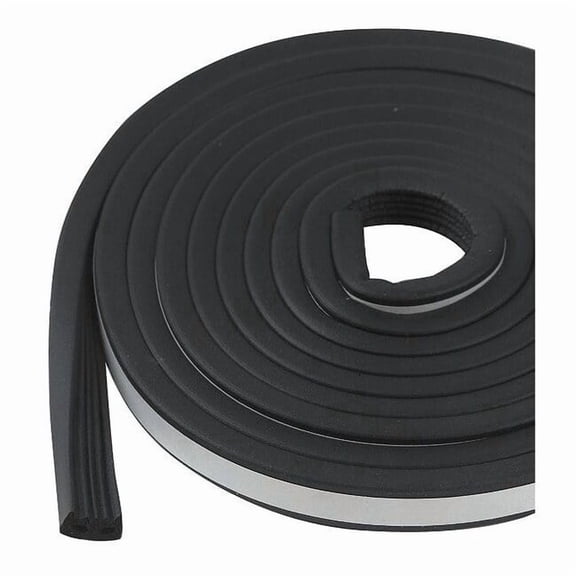 Manufacturer Varies Weatherstrip, Ribbed, Black, Length 10 Ft. 5MFL0