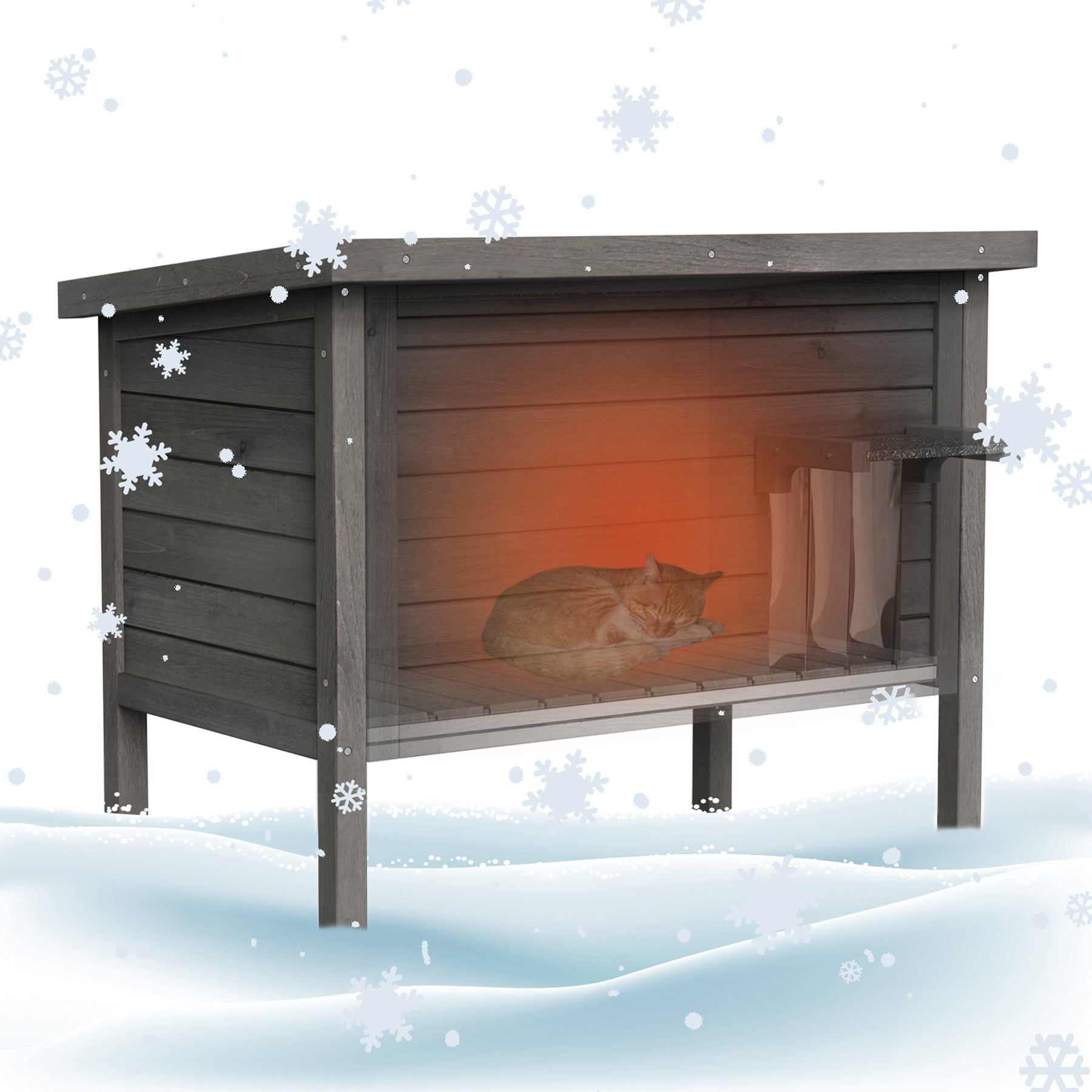 GDLF Outdoor Cat House Feral 100 Insulated Foam Weatherproof Solid 