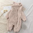 thumbnail image 5 of Fengyings Clearance Newborn Baby Jumpsuit Hooded Fleece Rompers Long Sleeve Onesies Outwear Outfits, 5 of 7