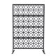 thumbnail image 1 of Yeshouse Valla de privacidad metálica independiente, resistente a la corrosión y a la intemperie, fácil de instalar, divisor decorativo moderno para patio, terraza, balcón, jardín e interior, 1 of 7