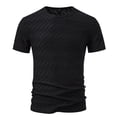 thumbnail image 1 of SOMOWI Men's Tops, Tees & Blouses Summer With Embossed Design Daily Wear Vacation Black Casual Fall Tops L, 1 of 4