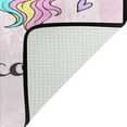 thumbnail image 5 of SKYSONIC Rainbow Unicorn Area Rug 72x48in You are Magical Quotes Non-Slip Floor Carpet for Indoor Living Dining Room and Bedroom Area, 5 of 7