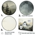 thumbnail image 3 of Designart "Lake And Forest Dream In Watercolor" Landscape Mountains Wall Art Living Room, 3 of 7