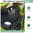 thumbnail image 4 of Spaco Height Adjustable Hammock Chair with Phone Holder and Side Pocket-Gray, Handwoven Cotton Rope Hammock Chair for Bedroom Indoor Outdoor Patio Yard, 4 of 9