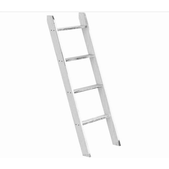 4-Tier Blanket Rack, 4.5 Feet Wall Leaning Ladder Shelf, Farmhouse Storage Rack, Wooden Blanket Ladder for Bathroom, Bedroom，Living Room